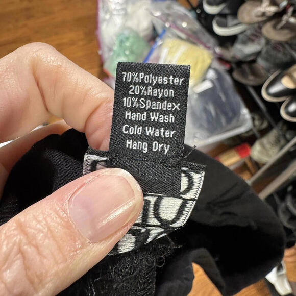 Clara Sun woo pants womens large L black straight leg minimalist work office - Picture 4 of 6